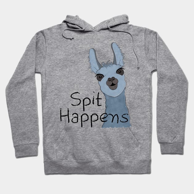 Cute llama spit happens Hoodie by Thepackingllamas 